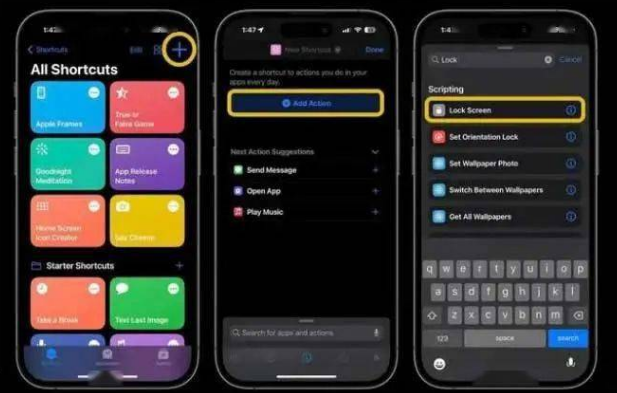 桥西苹果14锁屏维修店分享iPhone14升级iOS16.4后如何创建锁屏快捷方式 